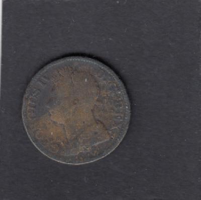 Beschrijving: 1/2 Penny GEORGIUS IV